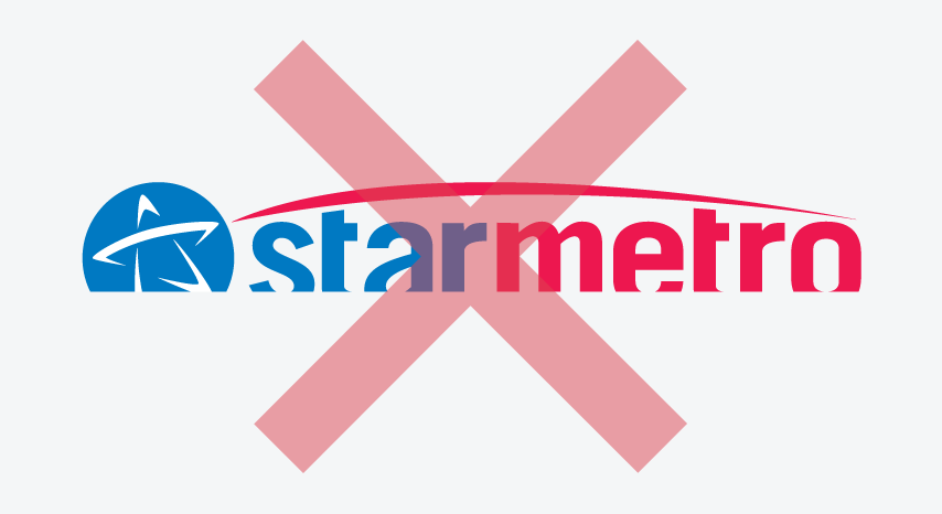 Do not crop the starmetro brand.