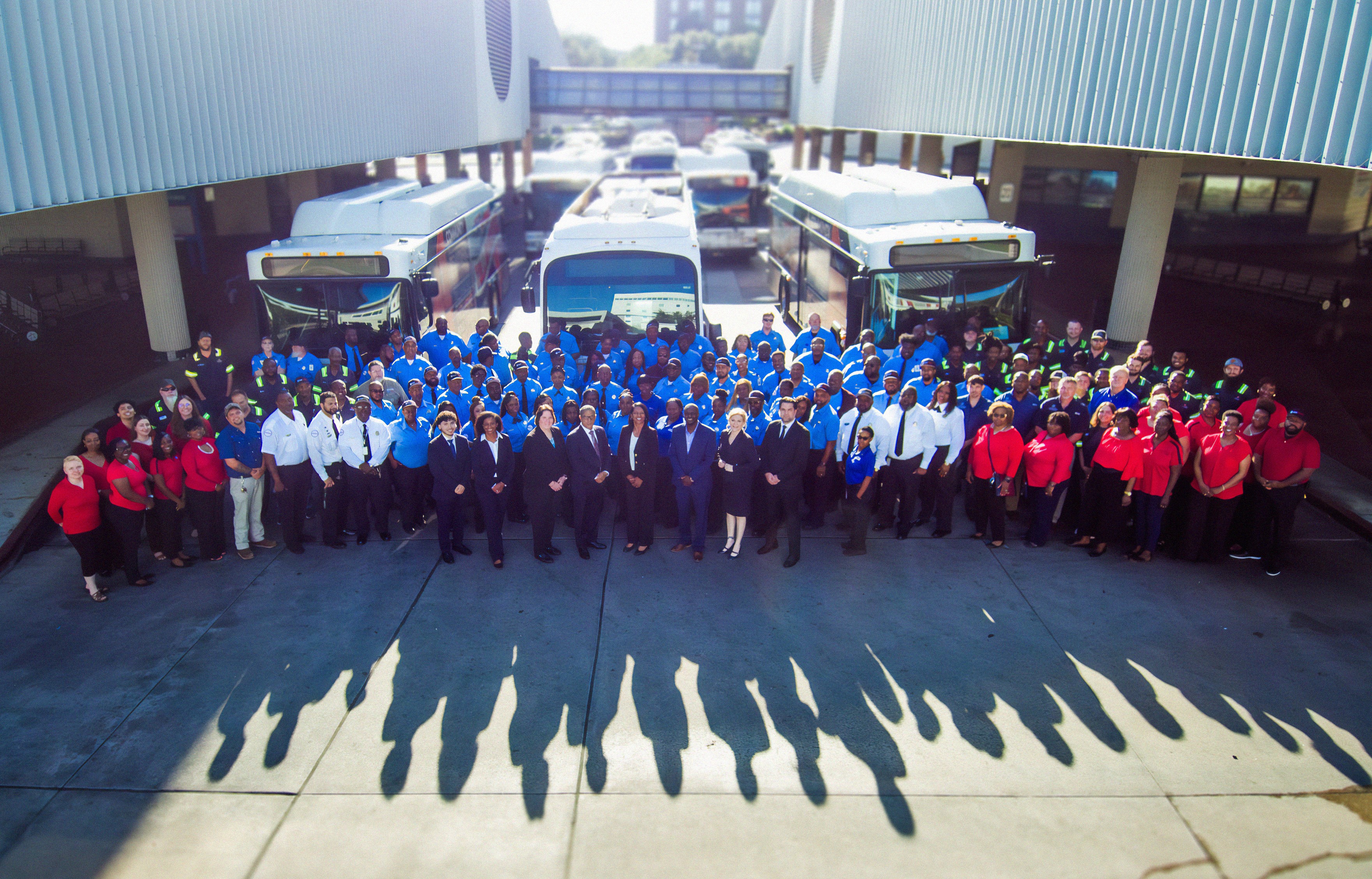 entire starmetro staff at c.k. steele bus plaza