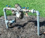 Man working on a Cross Connection pipe